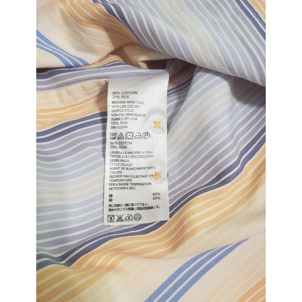 Tommy Bahama Men's Long Sleeve Button Up Striped Shirt Sz M Cotton/Silk - Picture 7 of 9